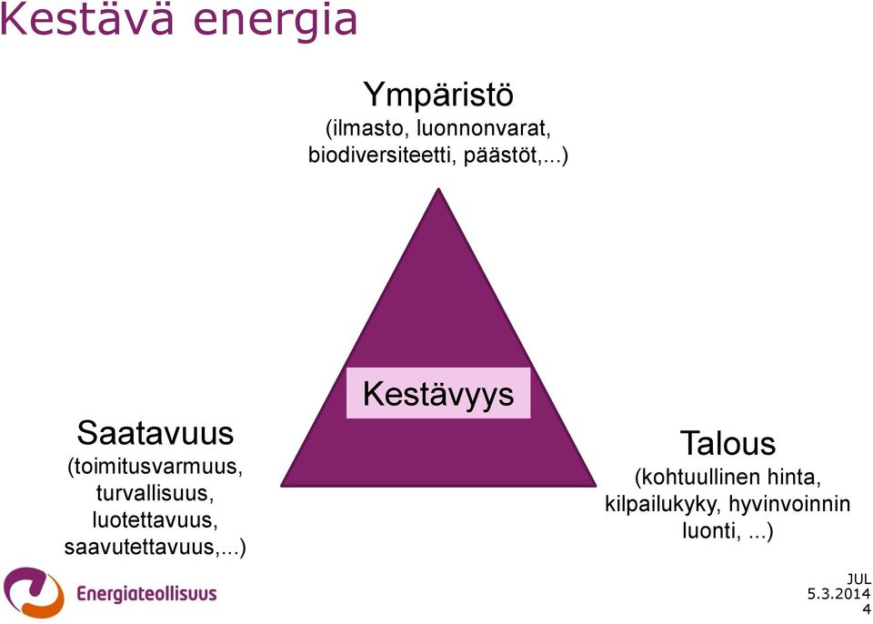 ..) Saatavuus (toimitusvarmuus, turvallisuus,