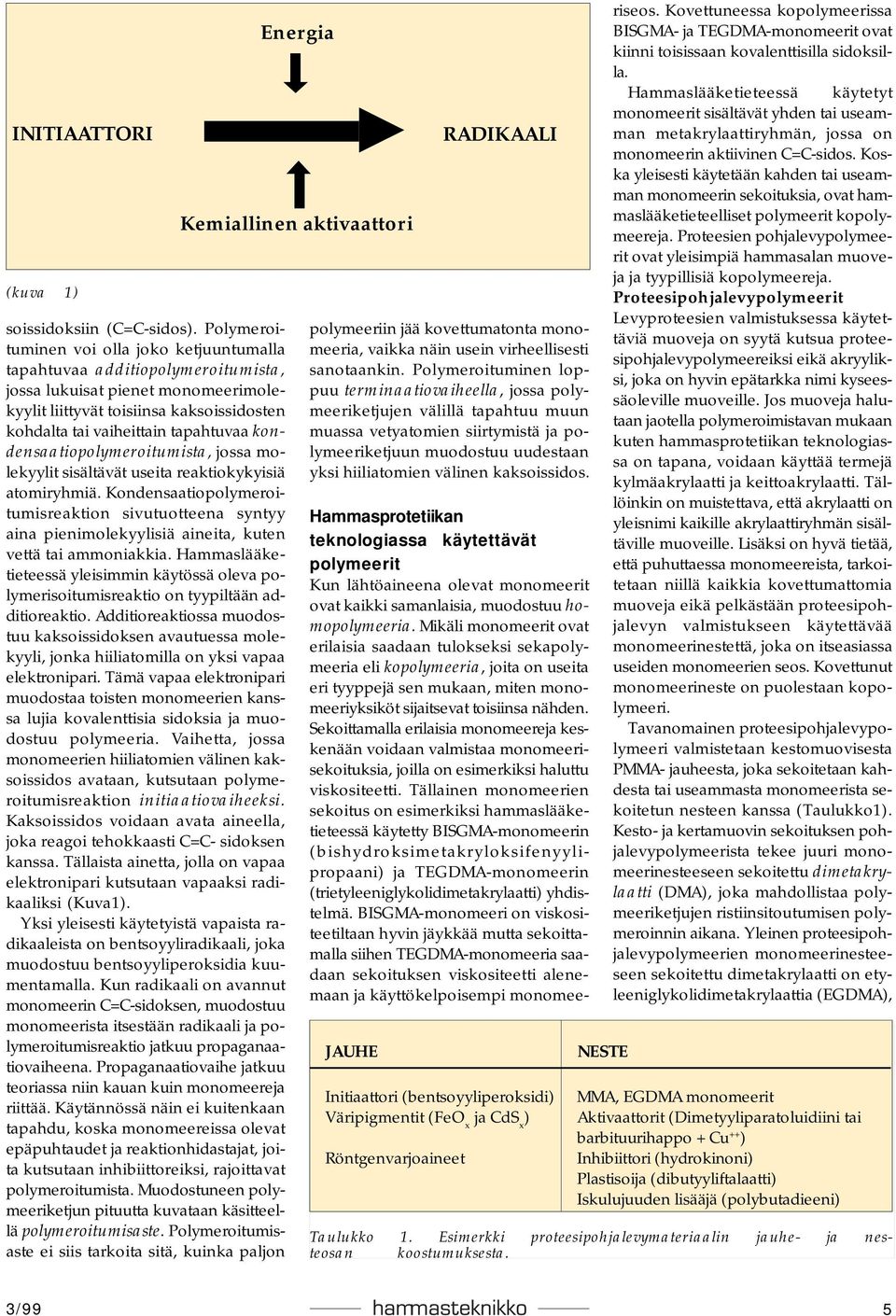kondensaatiopolymeroitumista, jossa molekyylit sisältävät useita reaktiokykyisiä atomiryhmiä.