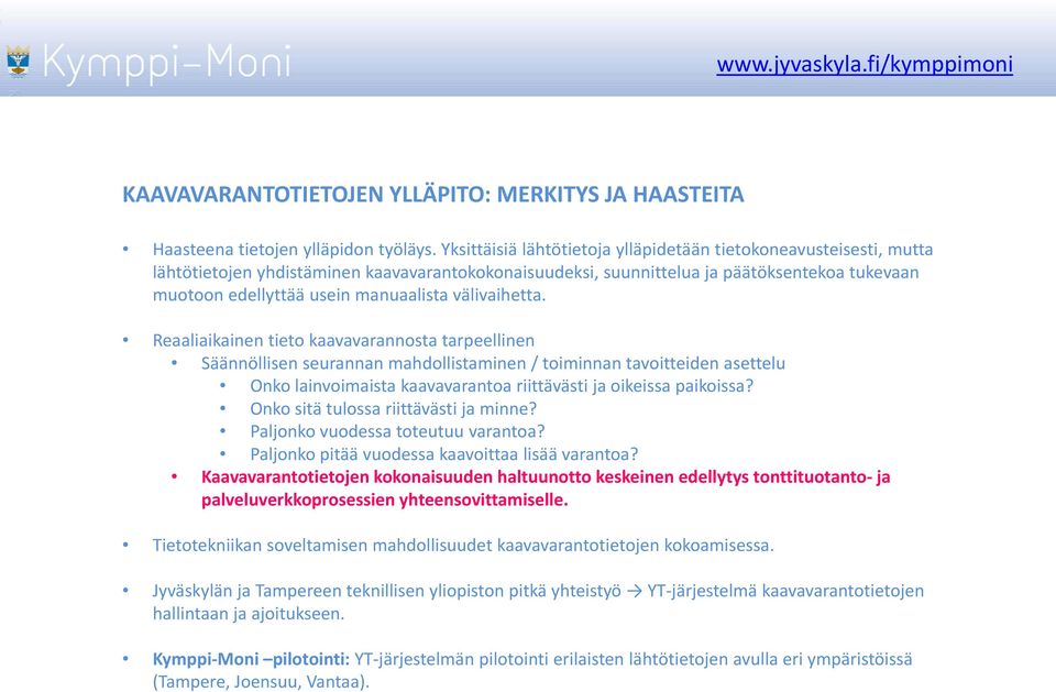välivaihetta.