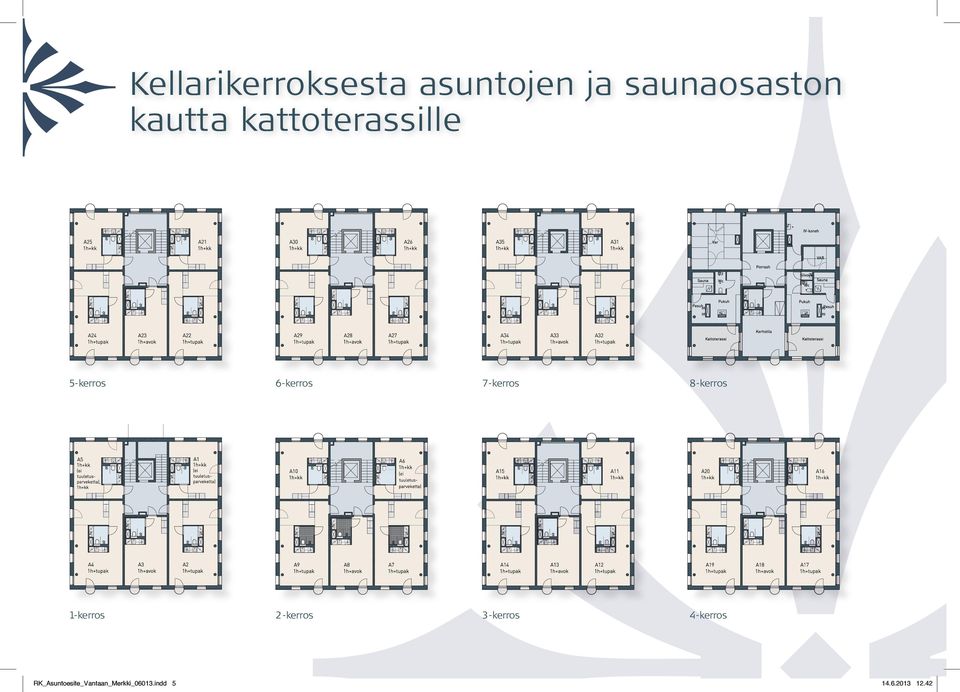 8-kerros 1-kerros 2-kerros 3-kerros 4-kerros