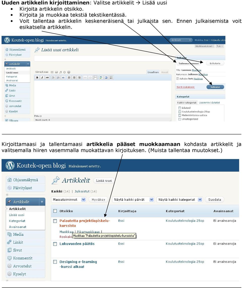 Ennen julkaisemista voit esikatsella artikkelin.