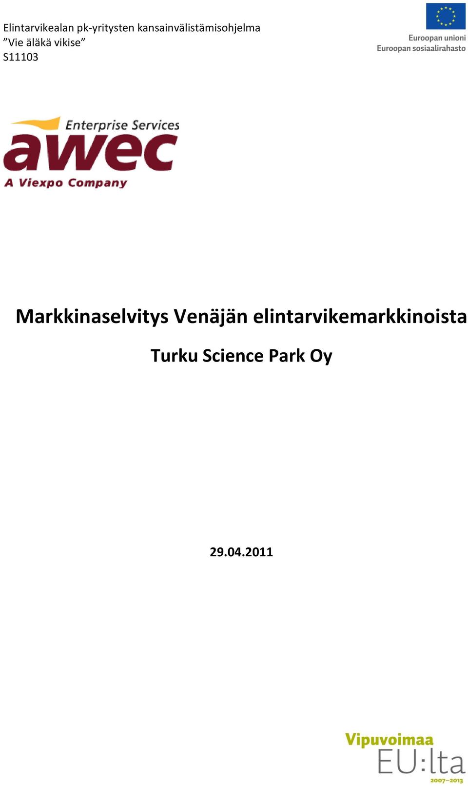 vikise S11103 Markkinaselvitys Venäjän