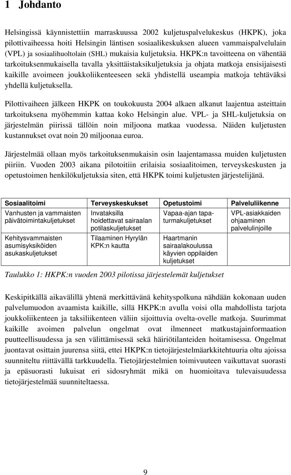 HKPK:n tavoitteena on vähentää tarkoituksenmukaisella tavalla yksittäistaksikuljetuksia ja ohjata matkoja ensisijaisesti kaikille avoimeen joukkoliikenteeseen sekä yhdistellä useampia matkoja