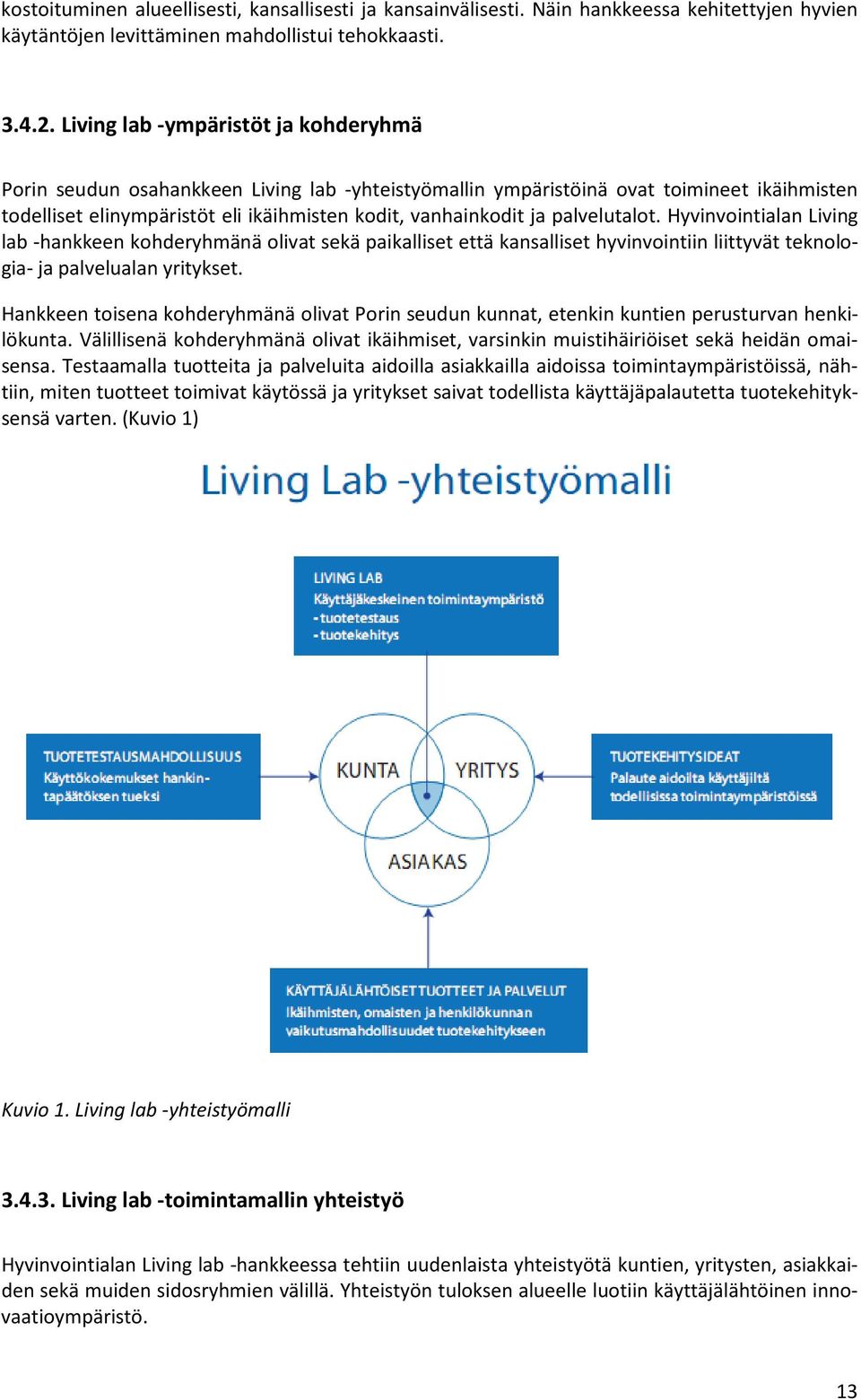 palvelutalot. Hyvinvointialan Living lab -hankkeen kohderyhmänä olivat sekä paikalliset että kansalliset hyvinvointiin liittyvät teknologia- ja palvelualan yritykset.