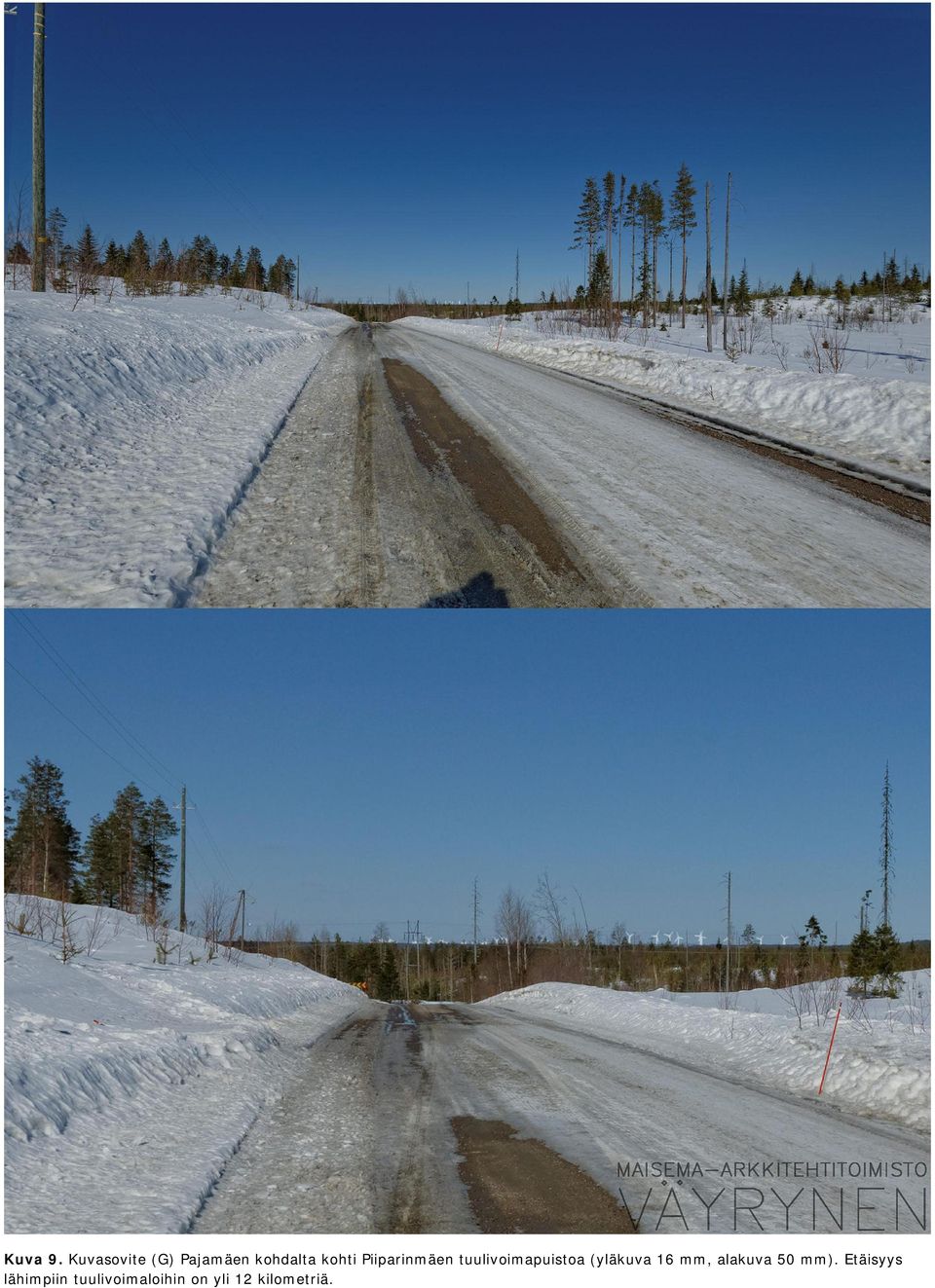 Piiparinmäen tuulivoimapuistoa (yläkuva