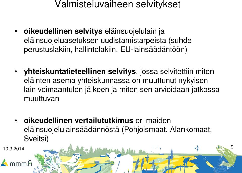 miten eläinten asema yhteiskunnassa on muuttunut nykyisen lain voimaantulon jälkeen ja miten sen arvioidaan