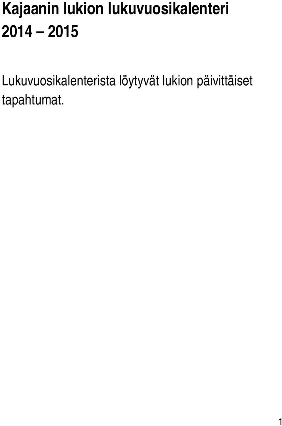 2015 Lukuvuosikalenterista