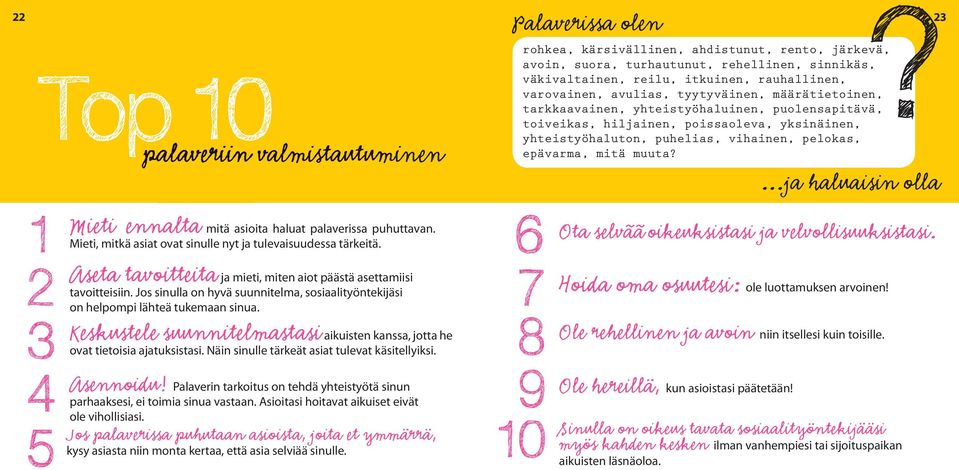 Keskustele suunnitelmastasi aikuisten kanssa, jotta he ovat tietoisia ajatuksistasi. Näin sinulle tärkeät asiat tulevat käsitellyiksi.