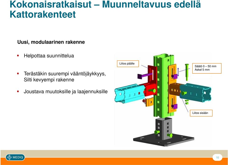 vääntöjäykkyys, Silti kevyempi rakenne Joustava muutoksille ja