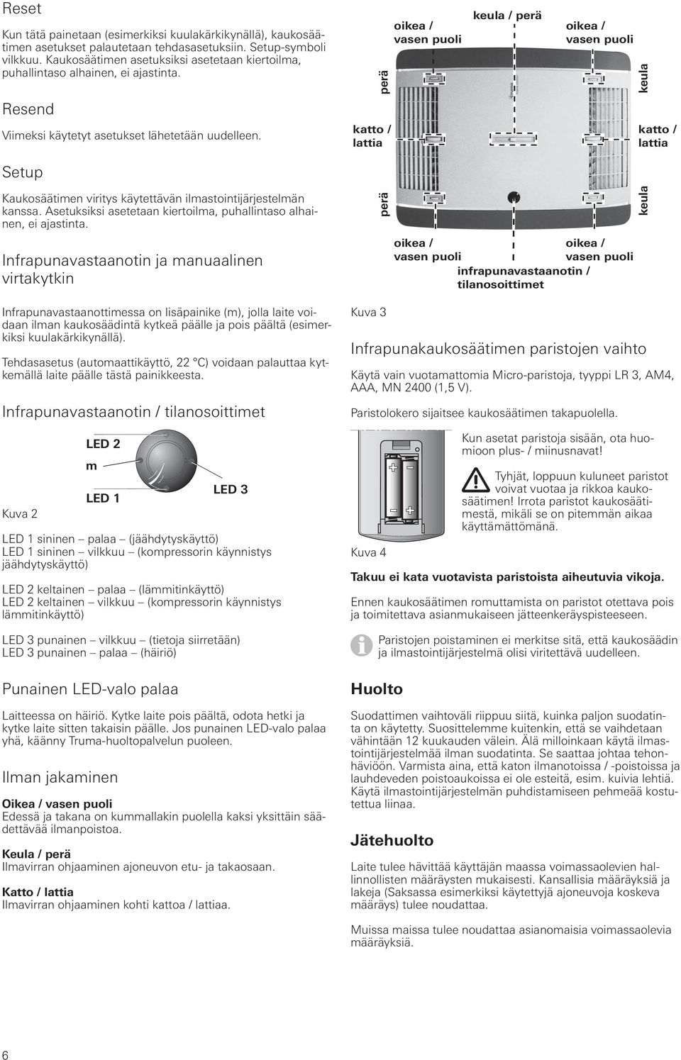 perä oikea / vasen puoli keula / perä oikea / vasen puoli keula Resend Viimeksi käytetyt asetukset lähetetään uudelleen.