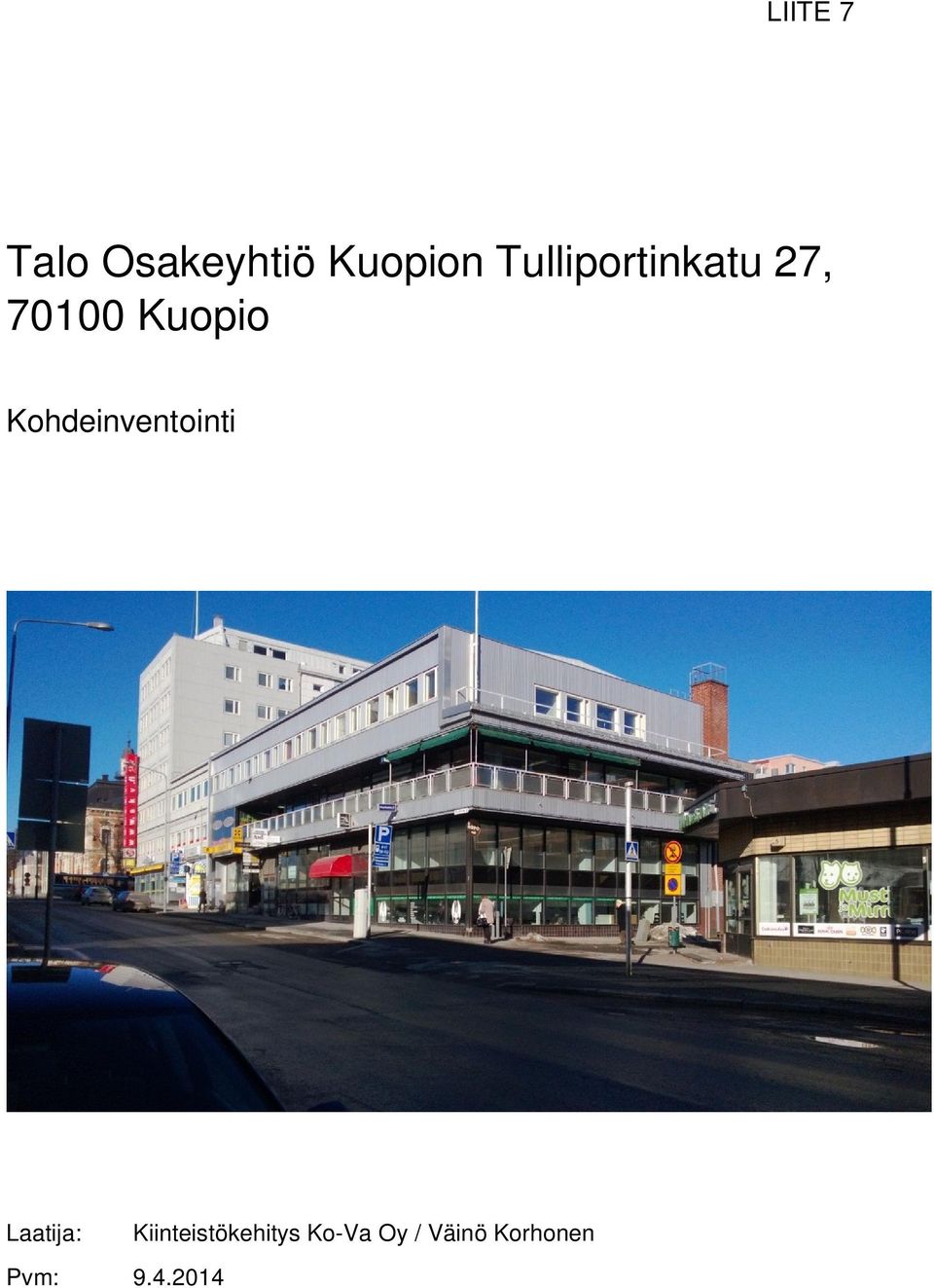Kohdeinventointi Laatija: