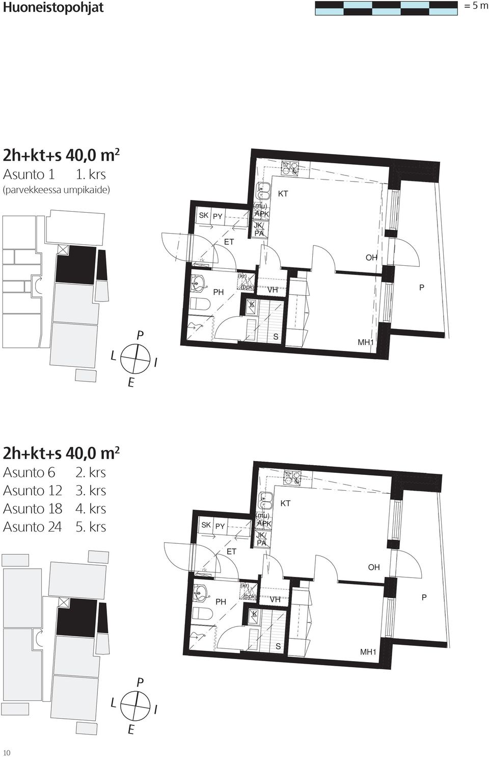 2h+kt+s 40,0 m 2 Asunto 6 Asunto 12 Asunto 18