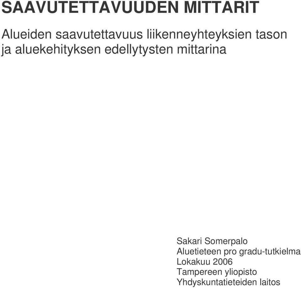 mittarina Sakari Somerpalo Aluetieteen pro