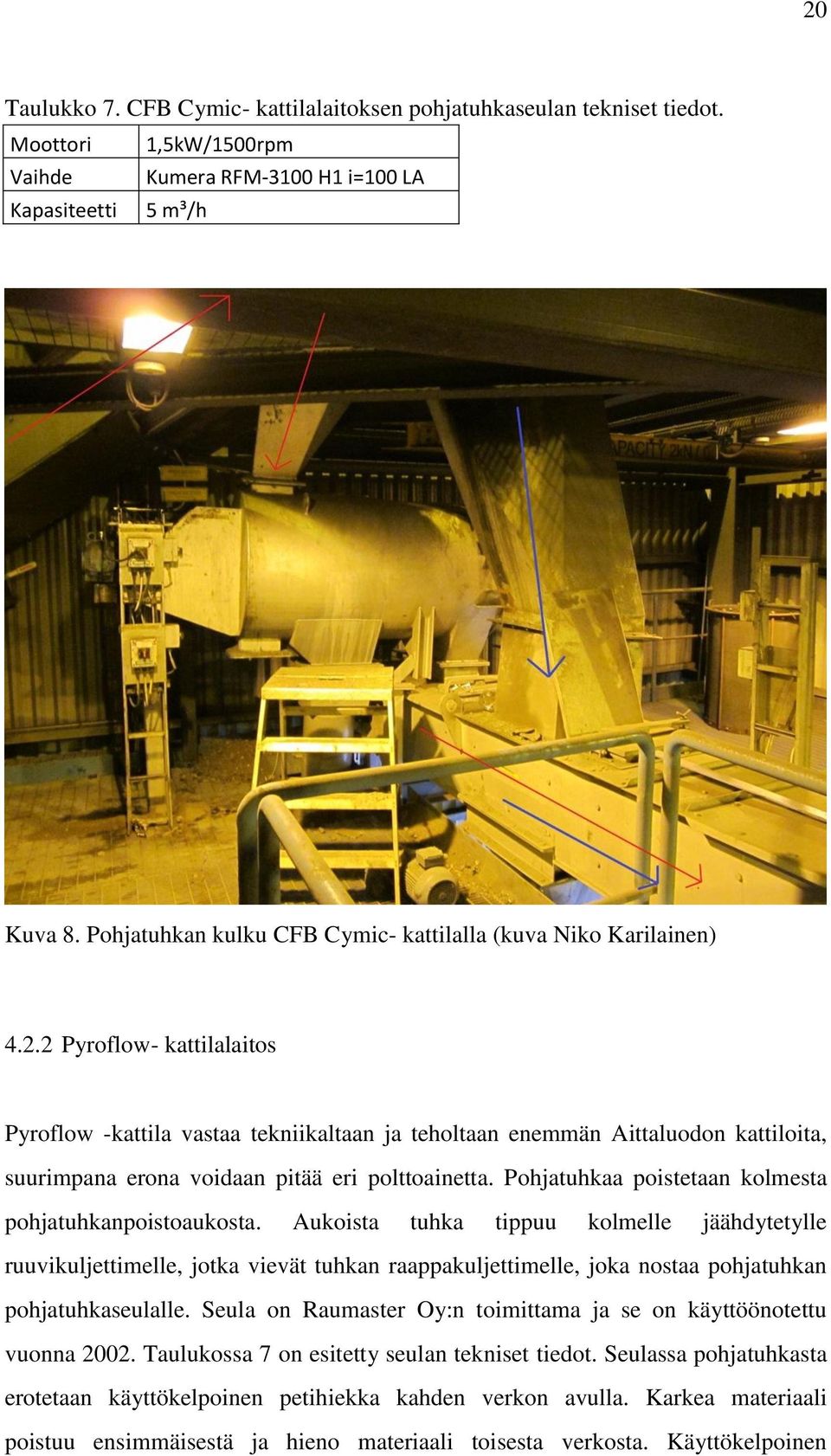 2 Pyroflow- kattilalaitos Pyroflow -kattila vastaa tekniikaltaan ja teholtaan enemmän Aittaluodon kattiloita, suurimpana erona voidaan pitää eri polttoainetta.