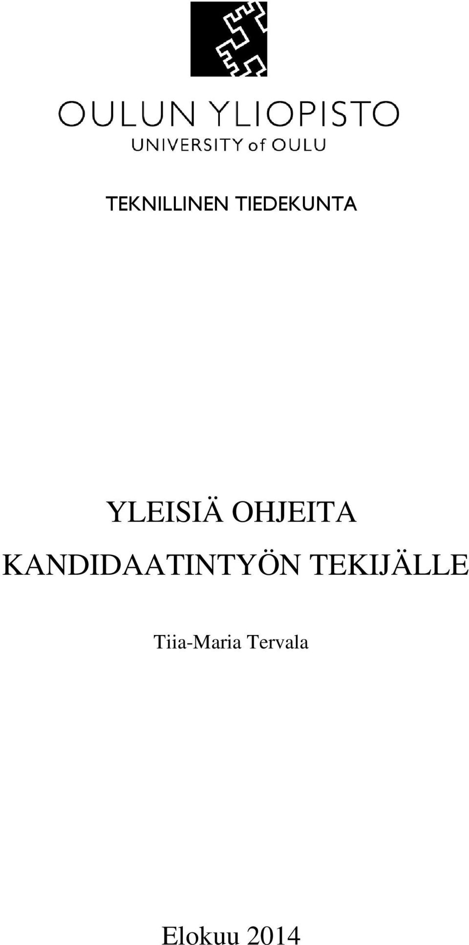KANDIDAATINTYÖN