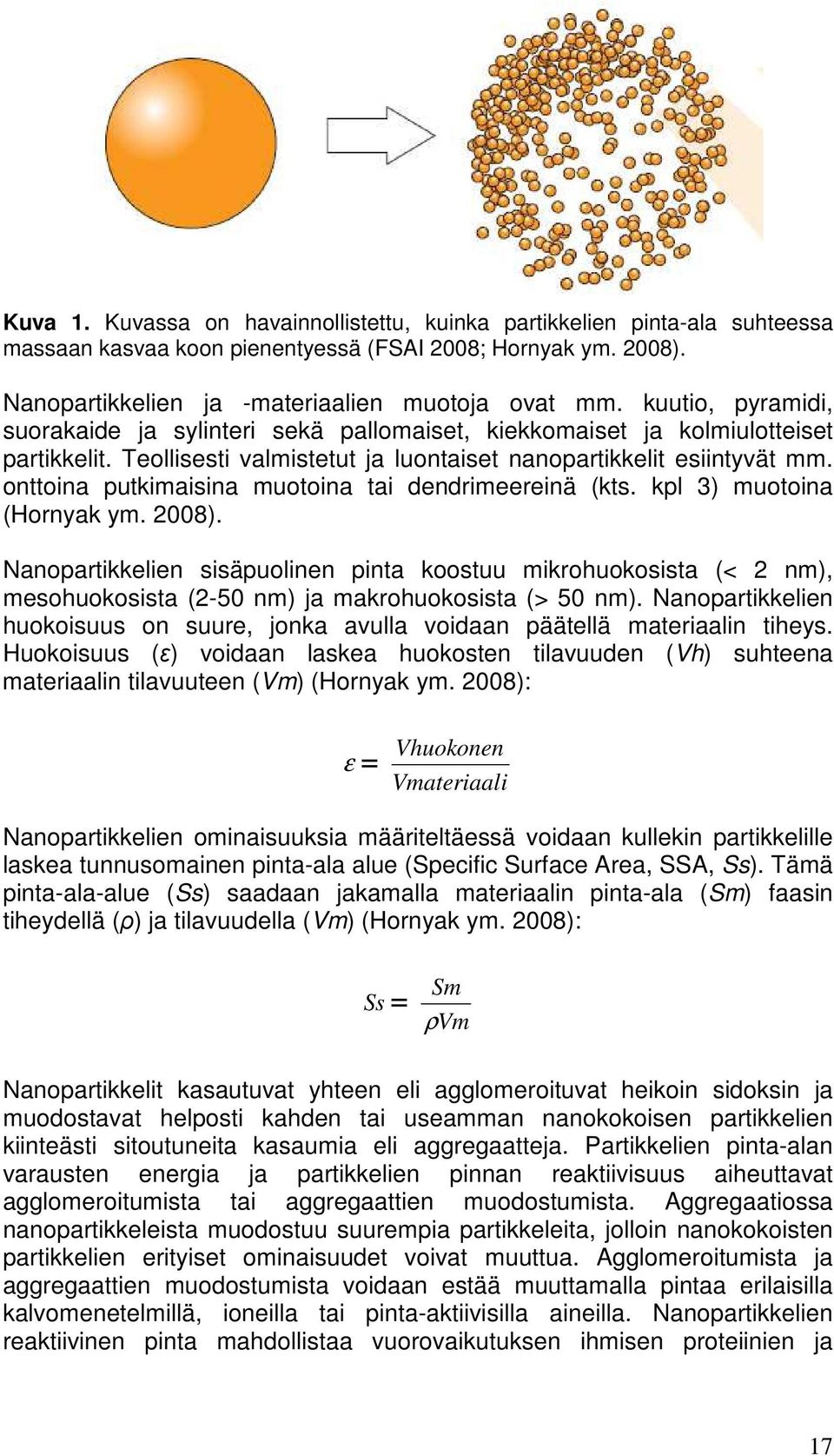 onttoina putkimaisina muotoina tai dendrimeereinä (kts. kpl 3) muotoina (Hornyak ym. 2008).