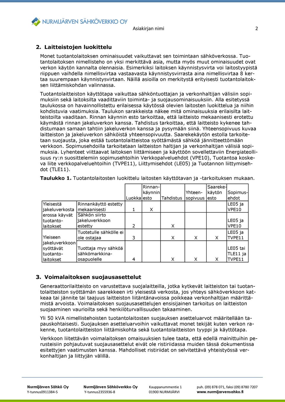 Esimerkiksi laitoksen käynnistysvirta voi laitostyypistä riippuen vaihdella nimellisvirtaa vastaavasta käynnistysvirrasta aina nimellisvirtaa 8 kertaa suurempaan käynnistysvirtaan.