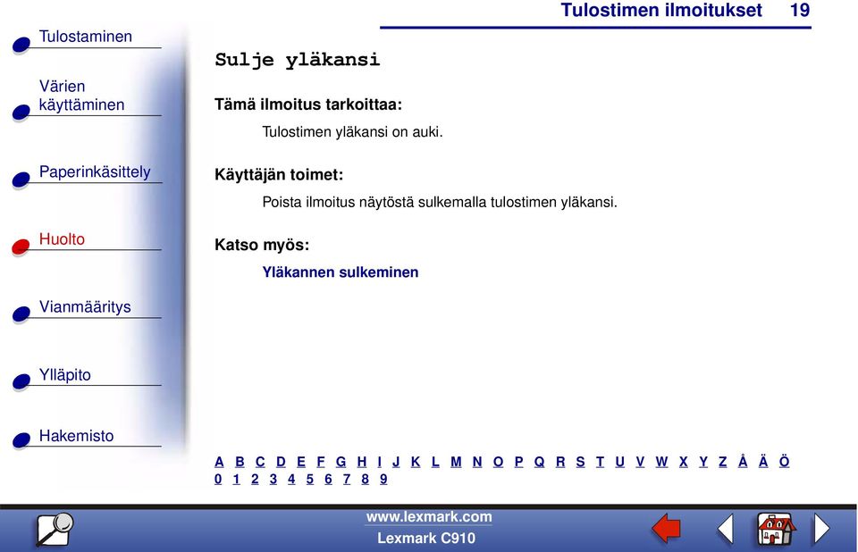 19 Poista ilmoitus näytöstä