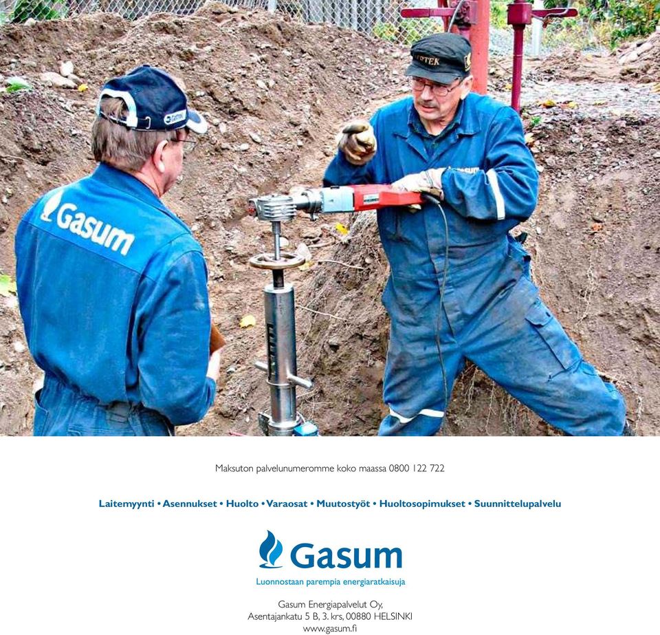 Huoltosopimukset Suunnittelupalvelu Gasum