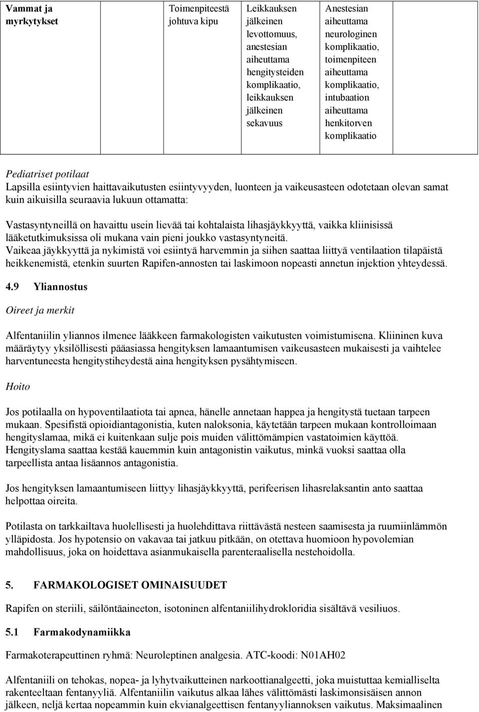 vaikeusasteen odotetaan olevan samat kuin aikuisilla seuraavia lukuun ottamatta: Vastasyntyneillä on havaittu usein lievää tai kohtalaista lihasjäykkyyttä, vaikka kliinisissä lääketutkimuksissa oli