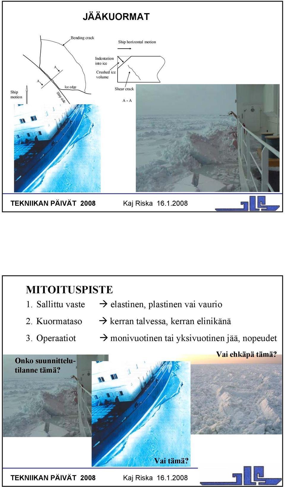 Sallittu vaste elastinen, plastinen vai vaurio 2.