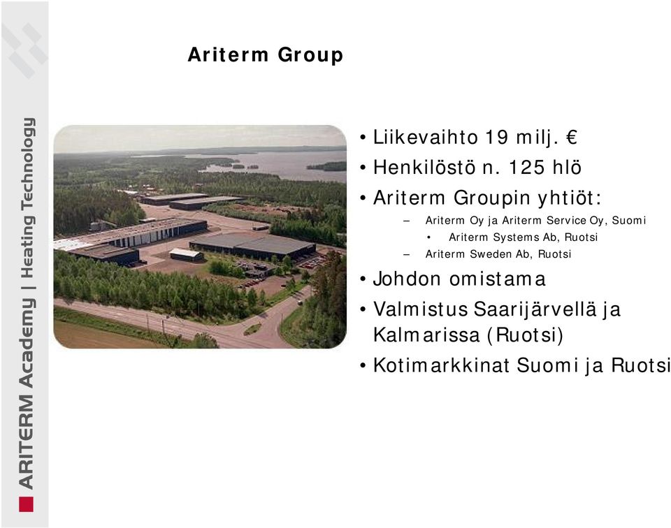 Suomi Ariterm Systems Ab, Ruotsi Ariterm Sweden Ab, Ruotsi Johdon