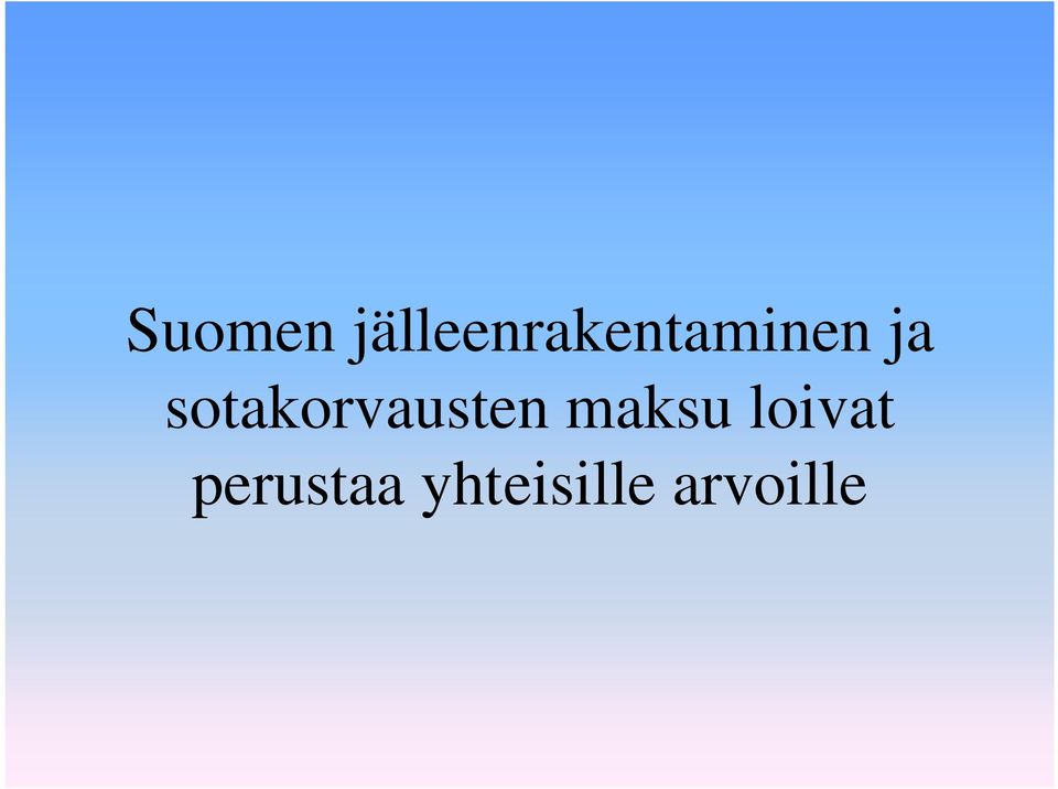 ja sotakorvausten