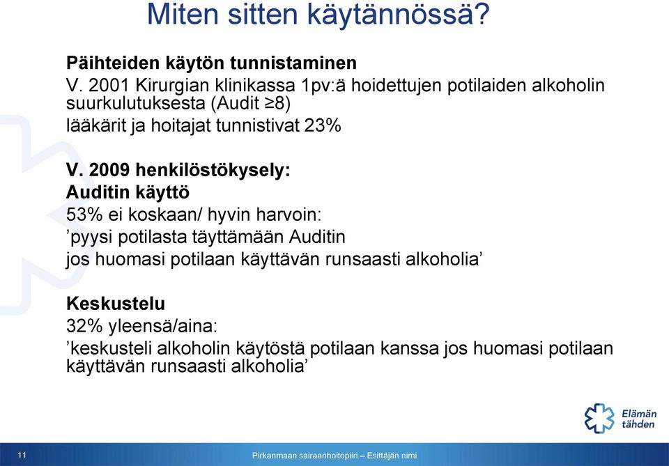 tunnistivat 23% V.