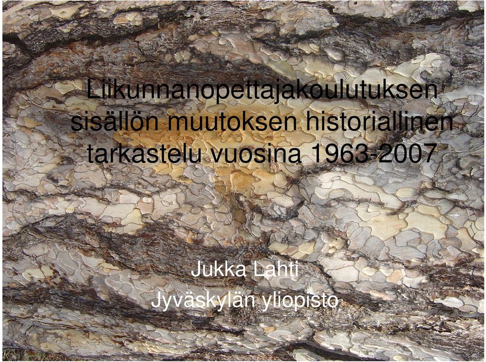 historiallinen tarkastelu
