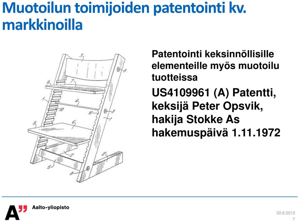 elementeille myös muotoilu tuotteissa US4109961 (A)