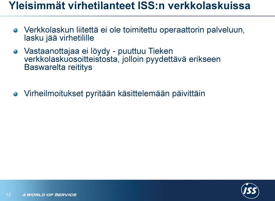 Vastaanottajaa ei löydy - puuttuu Tieken verkkolaskuosoitteistosta, jolloin