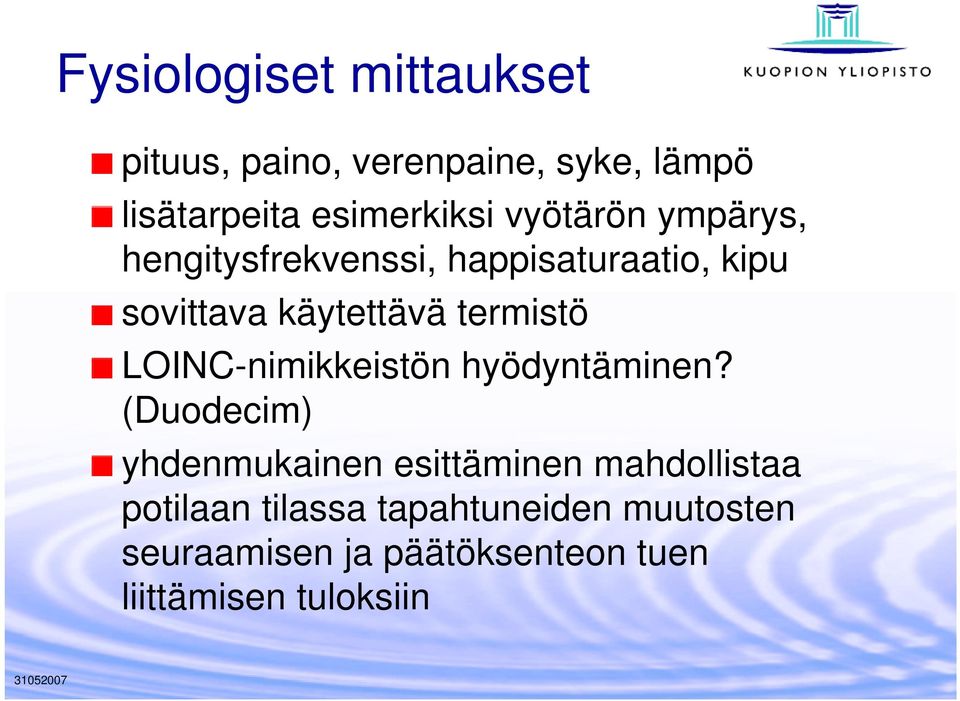 LOINC-nimikkeistön hyödyntäminen?