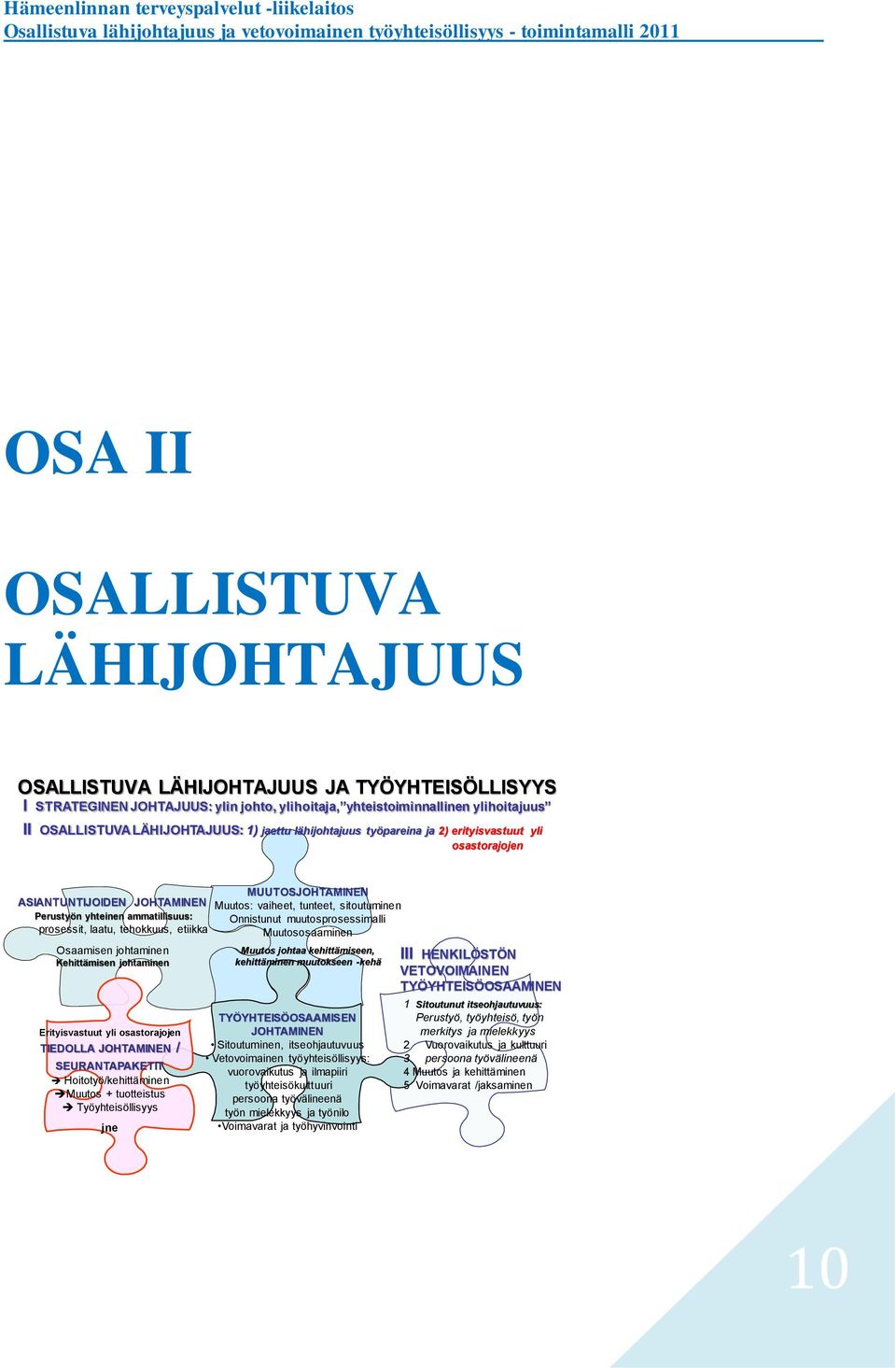 muutosprosessimalli prosessit, laatu, tehokkuus, etiikka Muutososaaminen Osaamisen johtaminen Kehittämisen johtaminen Erityisvastuut yli osastorajojen TIEDOLLA JOHTAMINEN / SEURANTAPAKETIT
