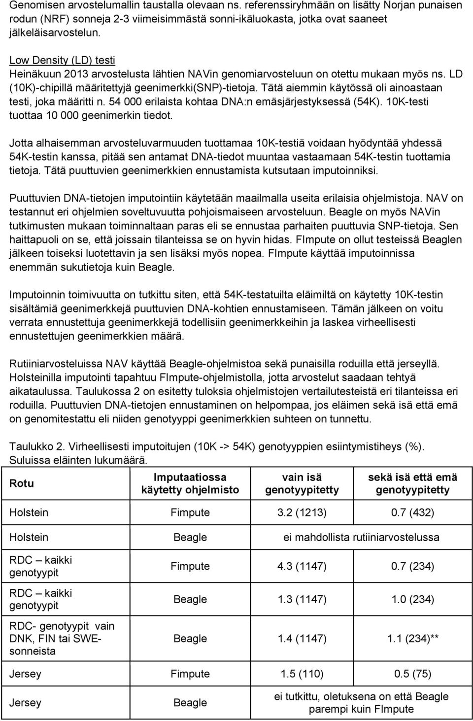 Tätä aiemmin käytössä oli ainoastaan testi, joka määritti n. 54 000 erilaista kohtaa DNA:n emäsjärjestyksessä (54K). 10K-testi tuottaa 10 000 geenimerkin tiedot.