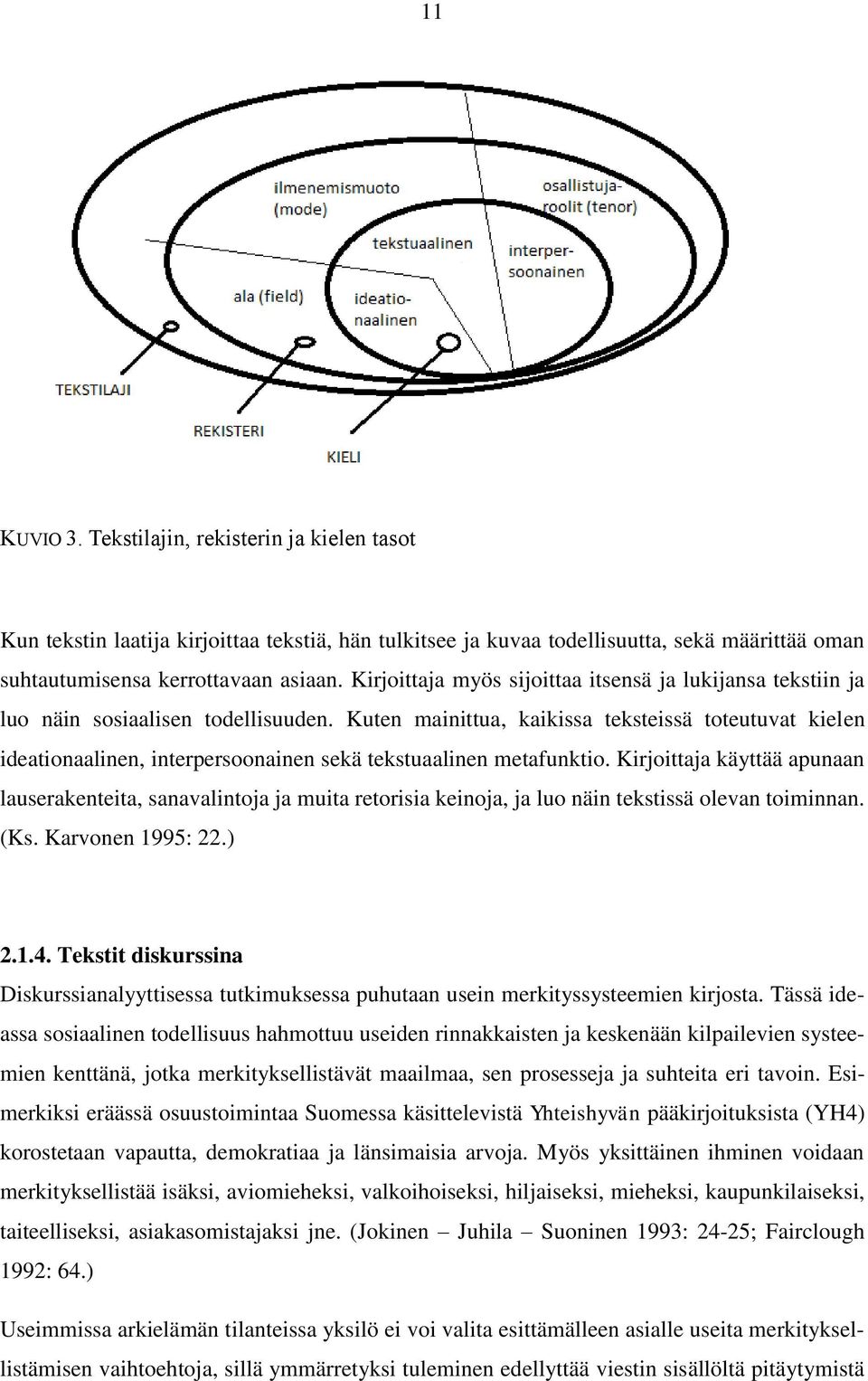 Kuten mainittua, kaikissa teksteissä toteutuvat kielen ideationaalinen, interpersoonainen sekä tekstuaalinen metafunktio.