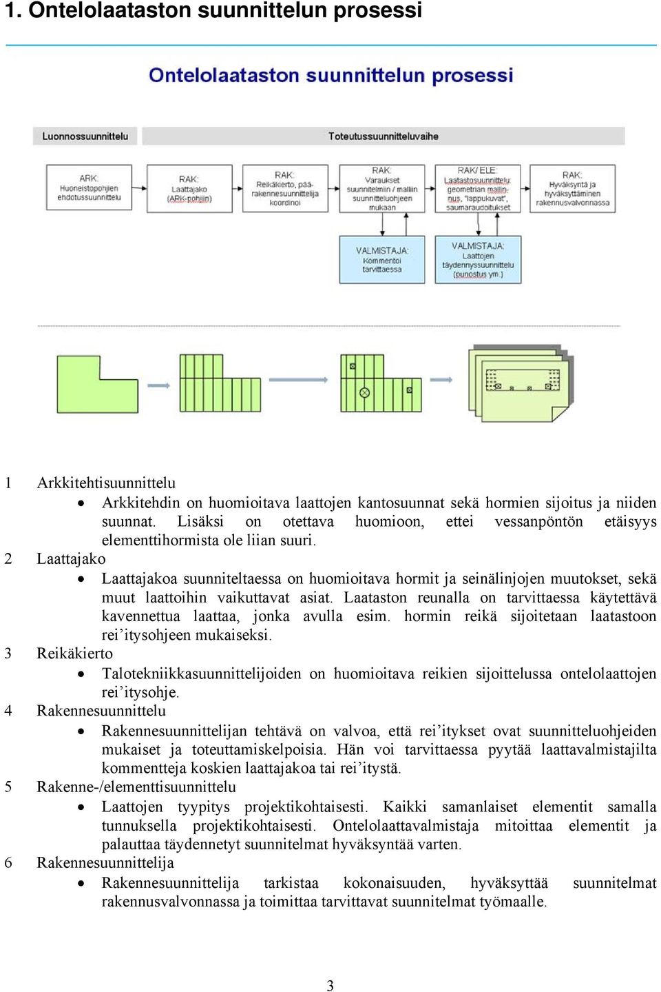 2 Laattajako Laattajakoa suunniteltaessa on huomioitava hormit ja seinälinjojen muutokset, sekä muut laattoihin vaikuttavat asiat.