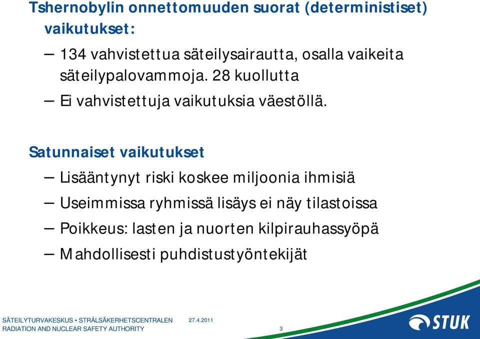 28 kuollutta Ei vahvistettuja vaikutuksia väestöllä.