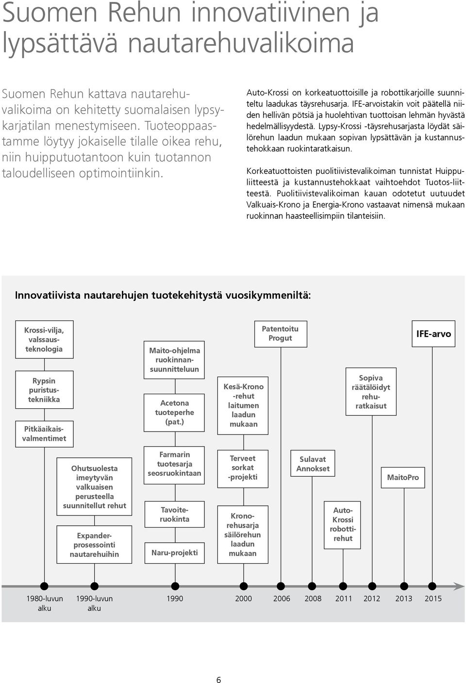 Auto-Krossi on korkeatuottoisille ja robottikarjoille suunniteltu laadukas täysrehusarja.