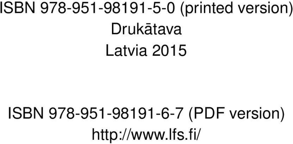 Latvia 2015 ISBN