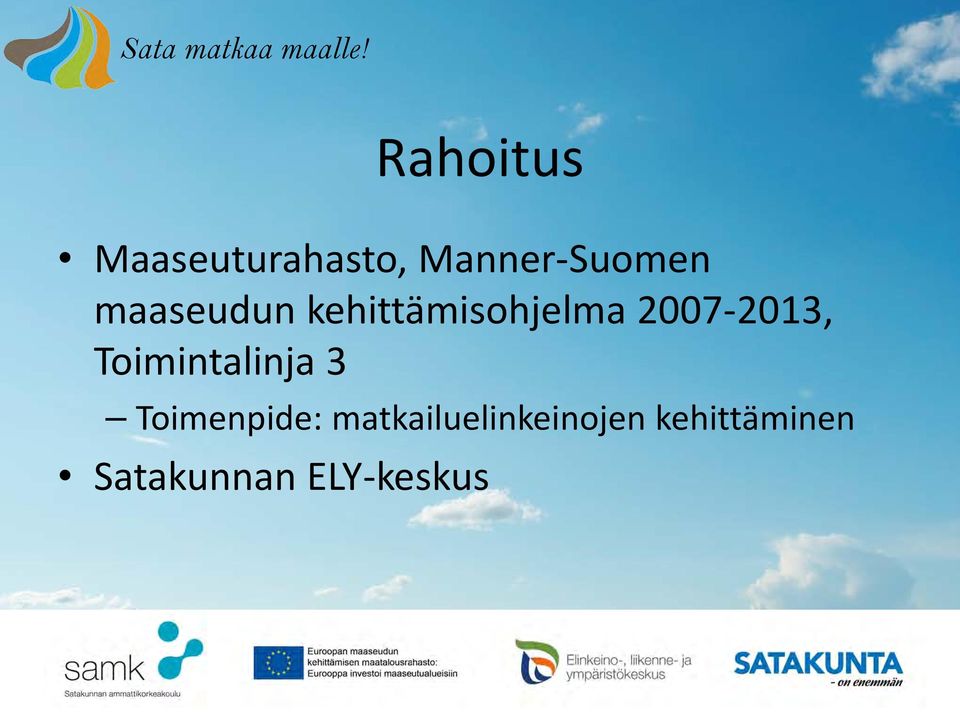 maaseudun kehittämisohjelma 2007-2013,