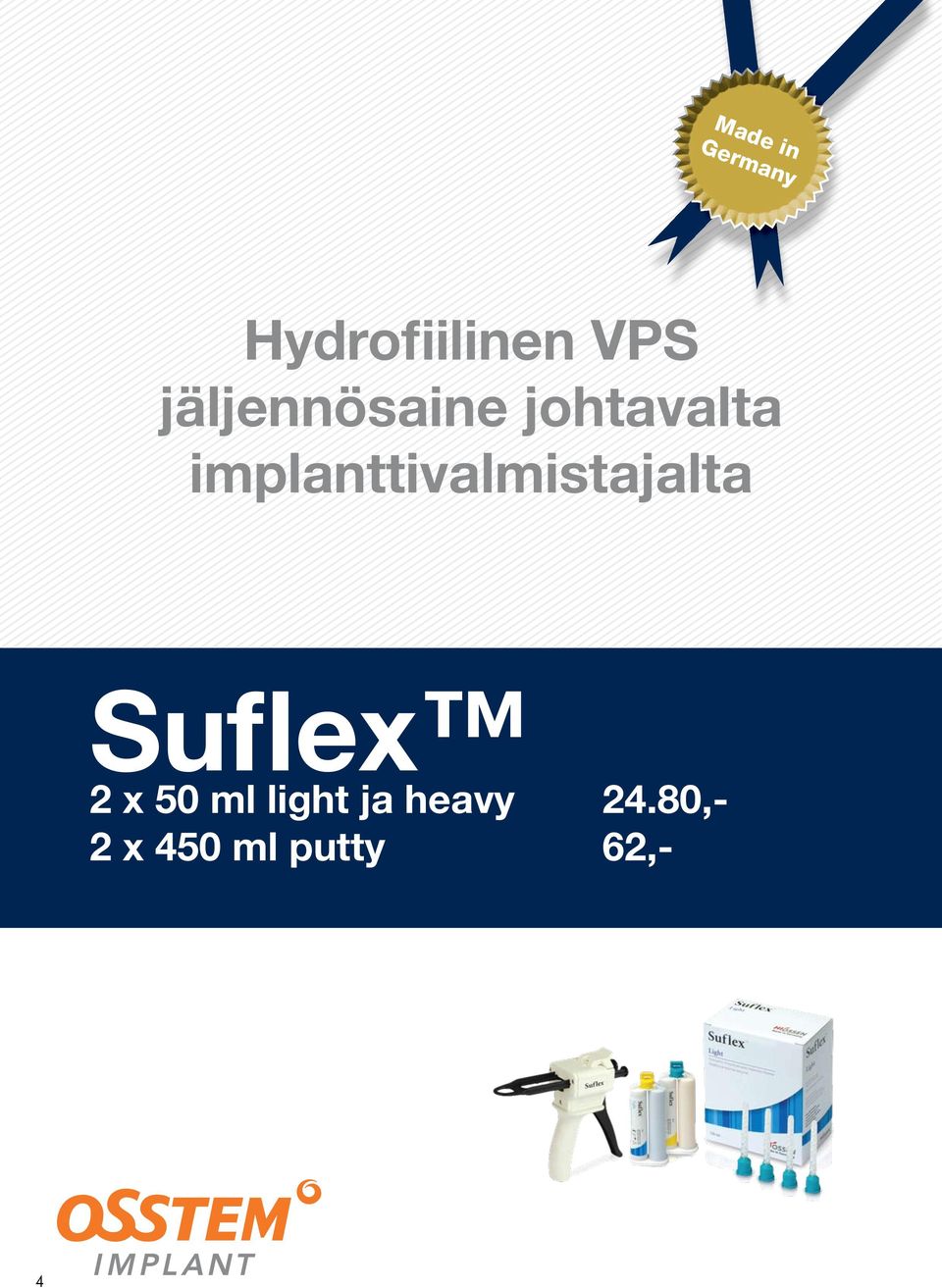 implanttivalmistajalta Suflex 2 x 50