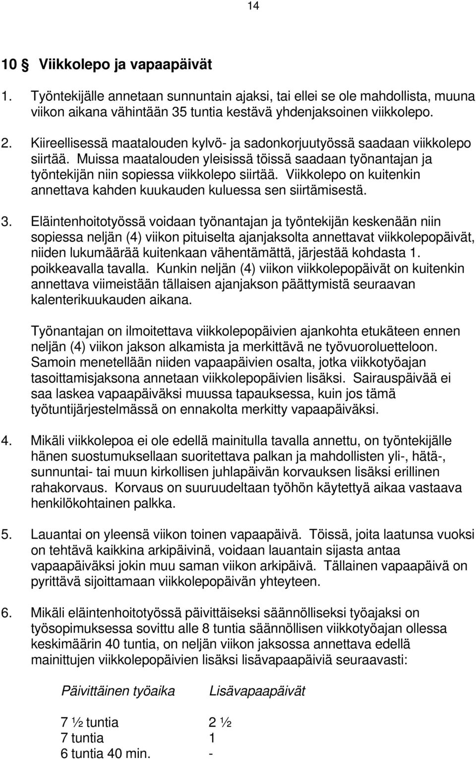 Viikkolepo on kuitenkin annettava kahden kuukauden kuluessa sen siirtämisestä. 3.