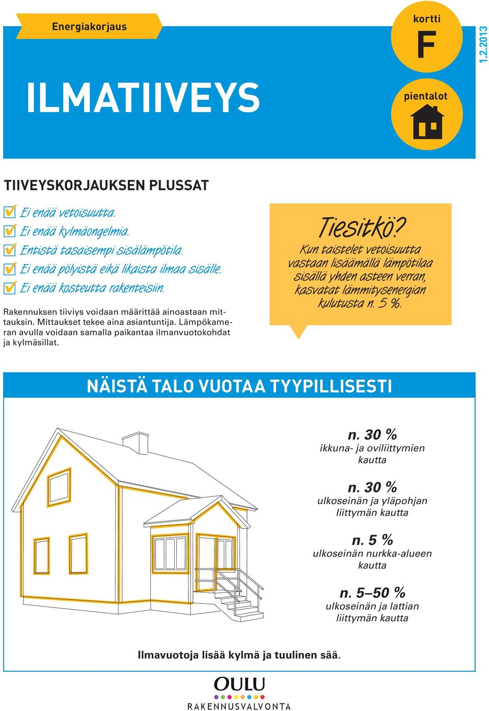 Lämpökameran avulla voidaan samalla paikantaa ilmanvuotokohdat ja kylmäsillat. Tiesitkö?