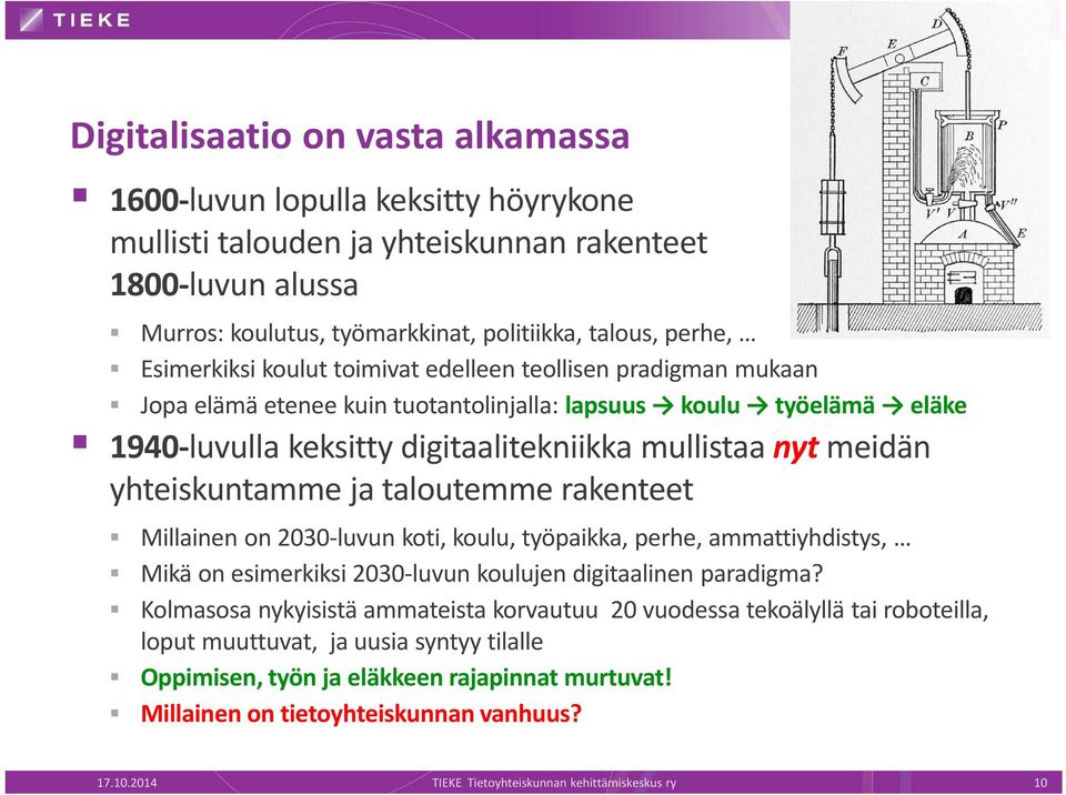 yhteiskuntamme ja taloutemme rakenteet Millainen on 2030-luvun koti, koulu, työpaikka, perhe, ammattiyhdistys, Mikä on esimerkiksi 2030-luvun koulujen digitaalinen paradigma?