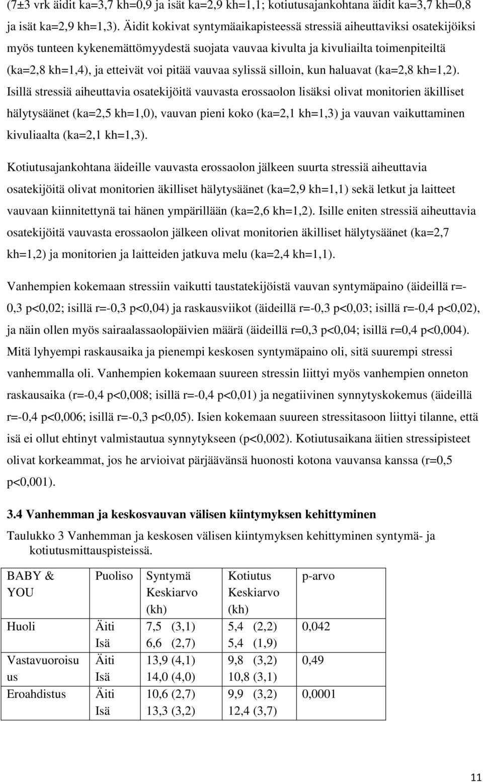 vauvaa sylissä silloin, kun haluavat (ka=2,8 kh=1,2).