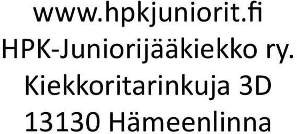 HPK-Juniorijääkiekko