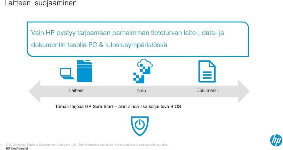 tarjoaa HP Sure Start alan ainoa itse korjautuva BIOS 7 2015 Hewlett-Packard