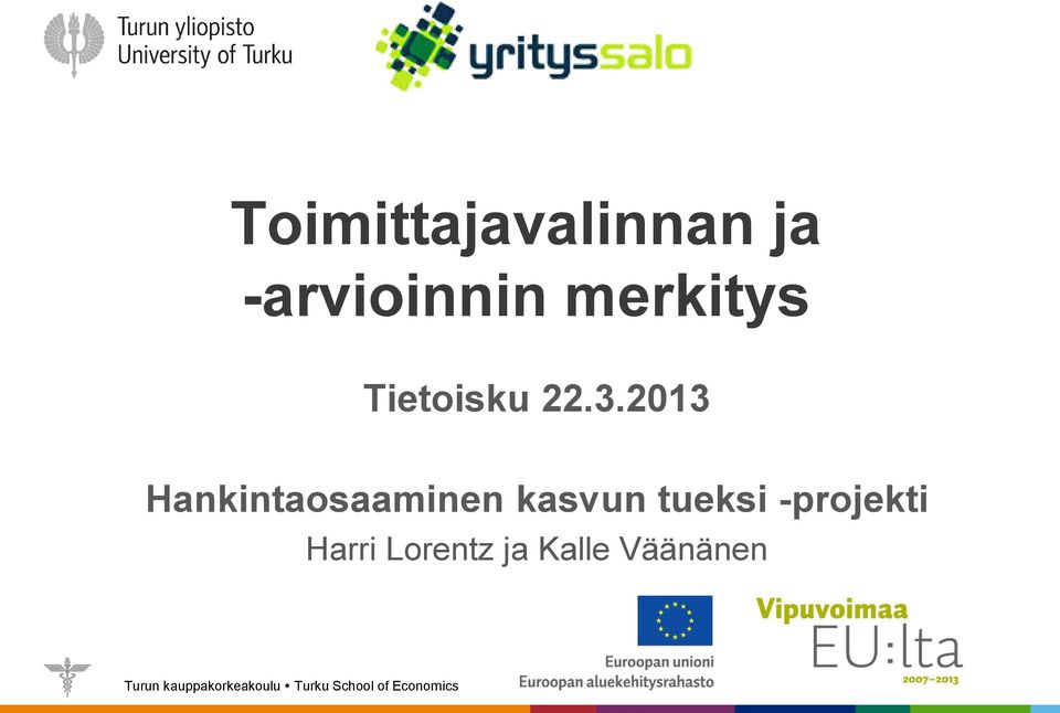 2013 Hankintaosaaminen kasvun