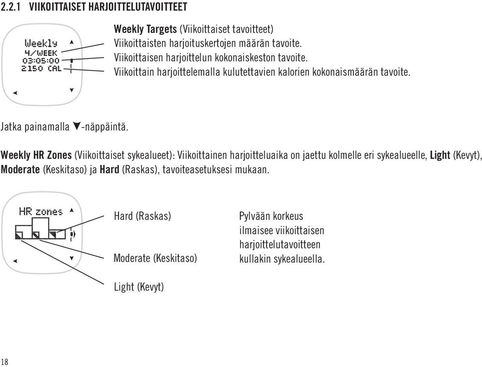 Jatka painamalla -näppäintä.
