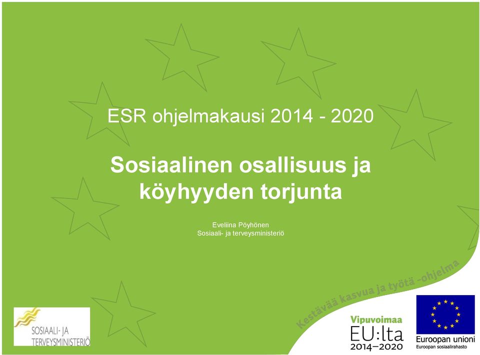 köyhyyden torjunta Eveliina